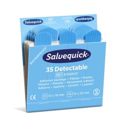 Salvequick 6735 navulling HACCP blauwe pleisters 35 stuks